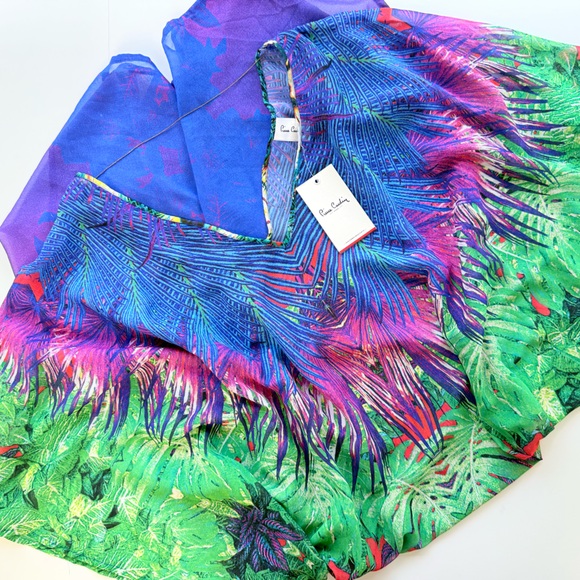 Pierre Cardin Other - NWT Pierre Cardin Tropical Print Tunic Pareo Swim Cover Up Dress Size S